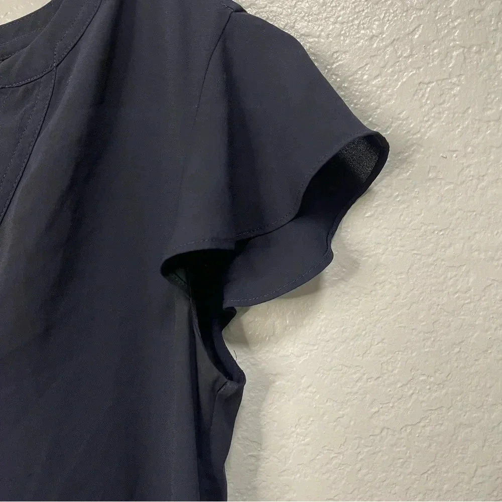 EUC J.Crew Vneck Cap Sleeve Sheer Blouse Size 00
